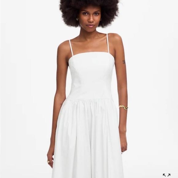 Madewell Poplin Seamed Maxi Dress white - Picture 2 of 6